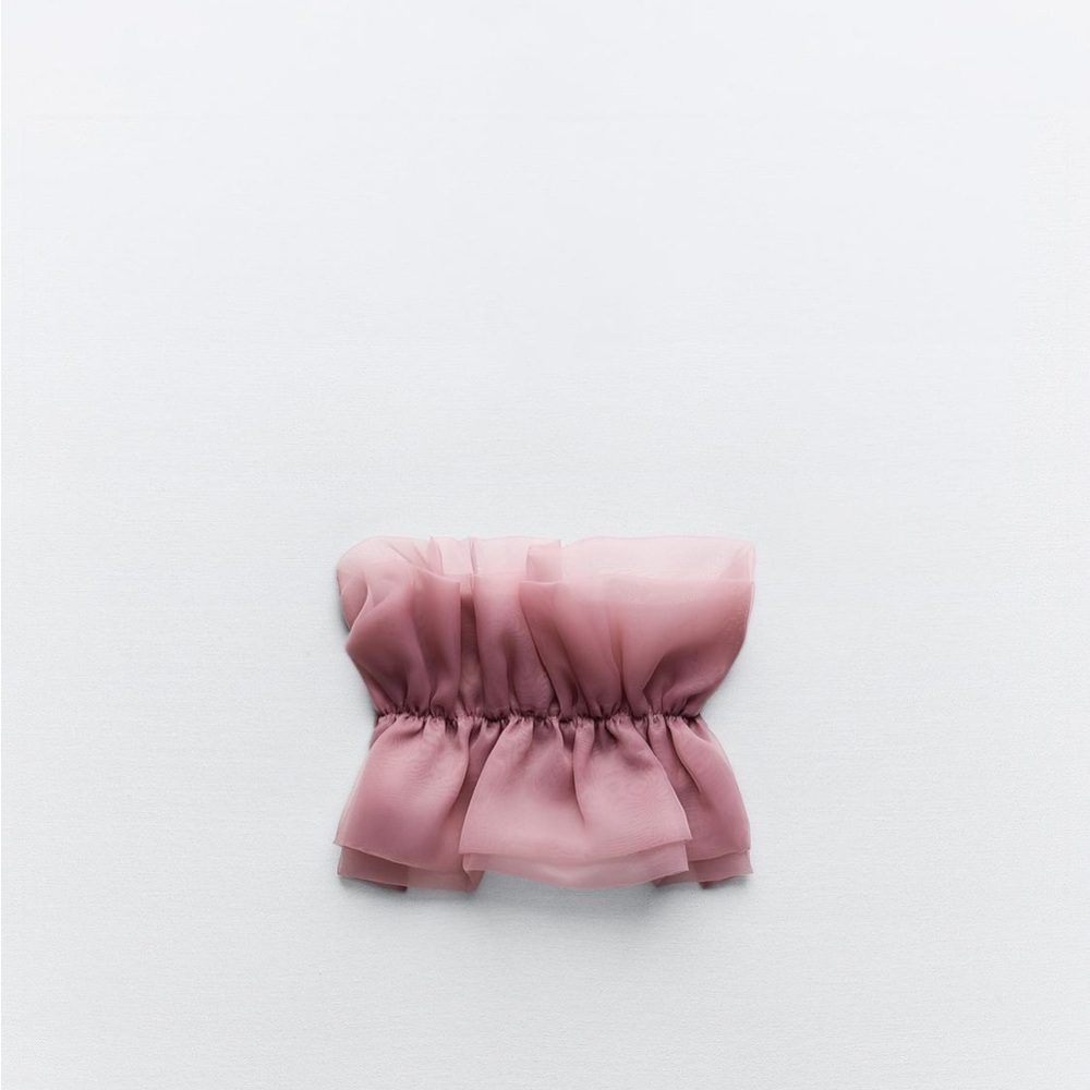 Pink Ruffled Tube Top - Picture 1 of 1